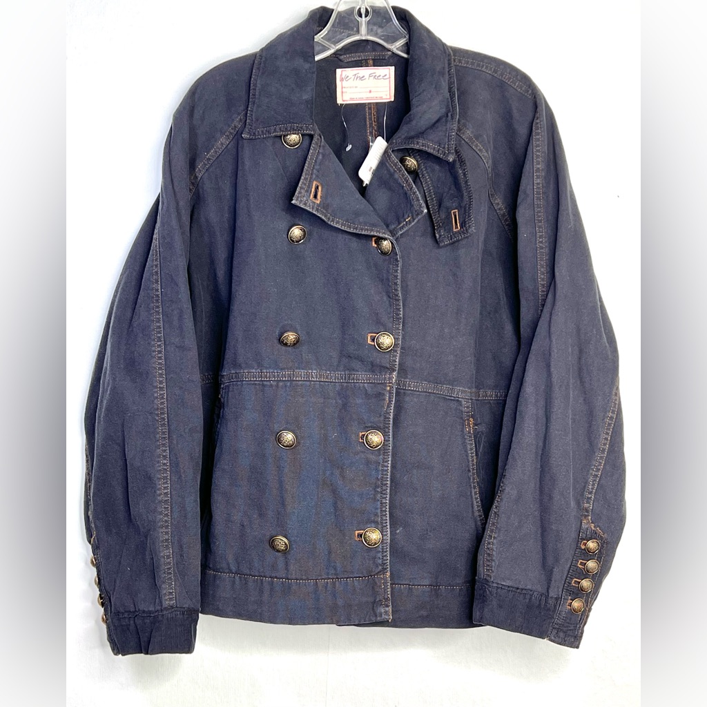 Fp We The Freenavy Double-Breasted Jacket With Brass Buttons Sz.Sm. Nwt #122